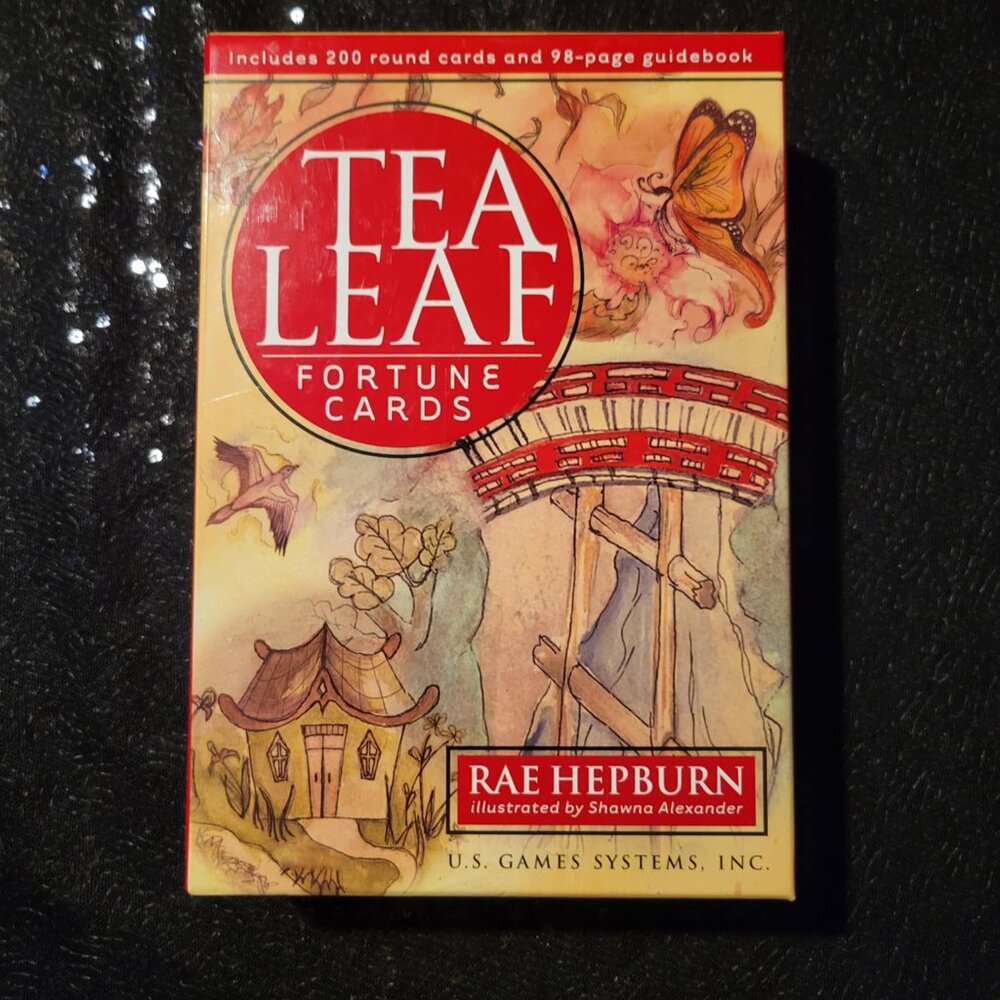 Tea Leaf Fortune Cards by Rae Hepburn, 200 card deck w/ companion guidebook